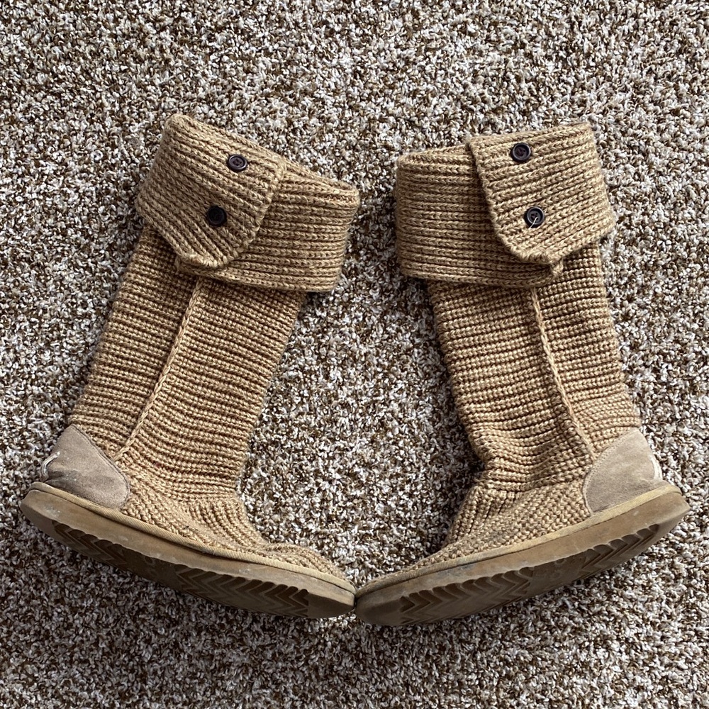 UGG Beige Knit Boots